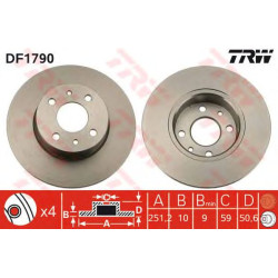 Kočioni disk TRW DF1790