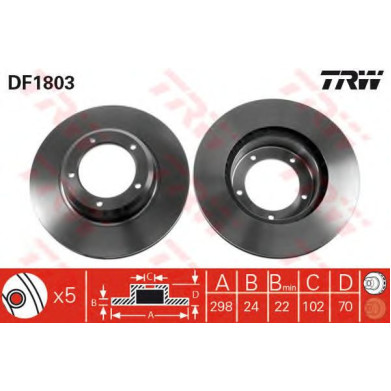 Kočioni disk TRW DF1803