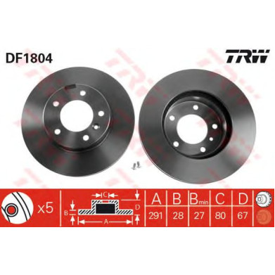 Kočioni disk TRW DF1804