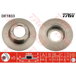 Kočioni disk TRW DF1833