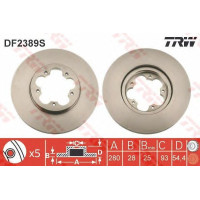 Kočioni disk TRW DF2389S