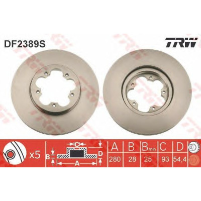 Kočioni disk TRW DF2389S