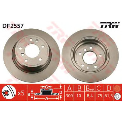 Kočioni disk TRW DF2557