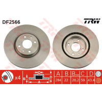 Kočioni disk TRW DF2566