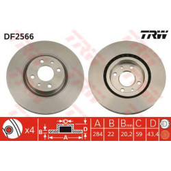 Kočioni disk TRW DF2566
