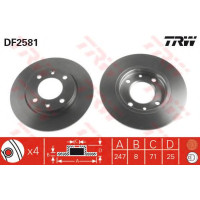 Kočioni disk TRW DF2581