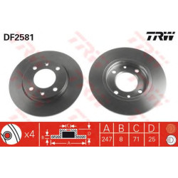 Kočioni disk TRW DF2581