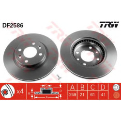 Kočioni disk TRW DF2586