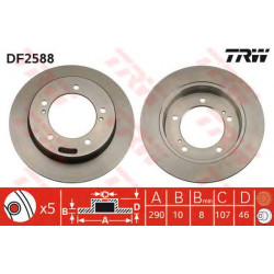 Kočioni disk TRW DF2588