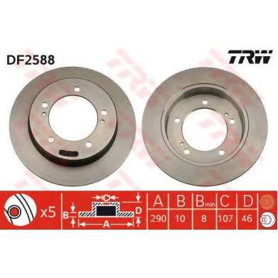Kočioni disk TRW DF2588