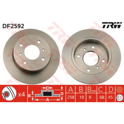 Kočioni disk TRW DF2592