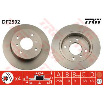 Kočioni disk TRW DF2592