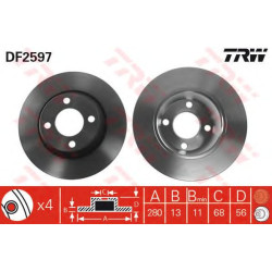 Kočioni disk TRW DF2597
