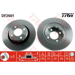 Kočioni disk TRW DF2601
