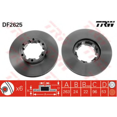 Kočioni disk TRW DF2625