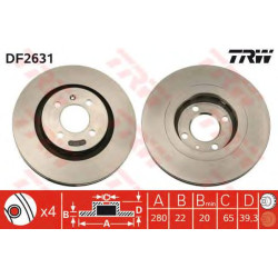 Kočioni disk TRW DF2631