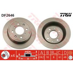 Kočioni disk TRW DF2646