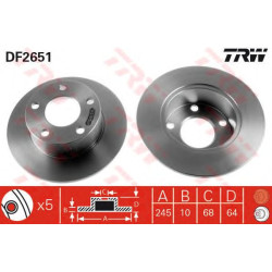 Kočioni disk TRW DF2651
