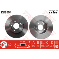 Kočioni disk TRW DF2654