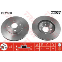 Kočioni disk TRW DF2658