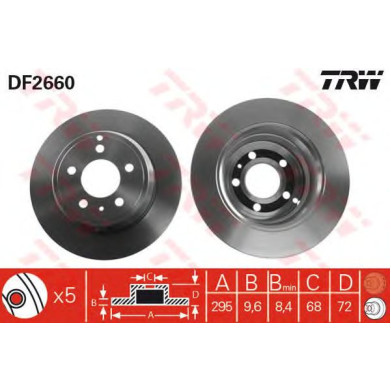 Kočioni disk TRW DF2660