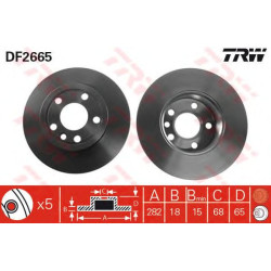 Kočioni disk TRW DF2665