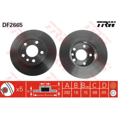 Kočioni disk TRW DF2665