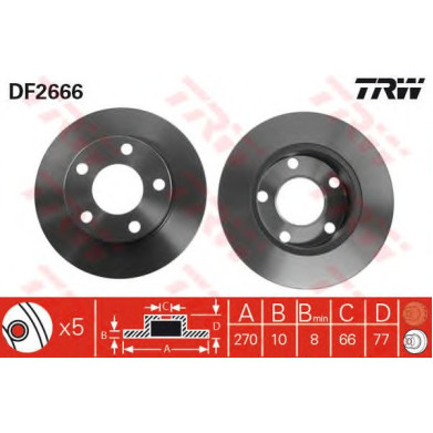 Kočioni disk TRW DF2666