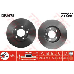 Kočioni disk TRW DF2678
