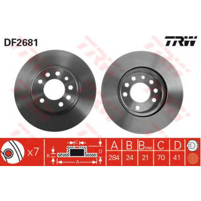 Kočioni disk TRW DF2681
