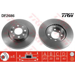 Kočioni disk TRW DF2686