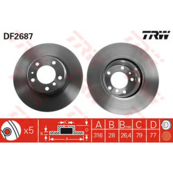 Kočioni disk TRW DF2687
