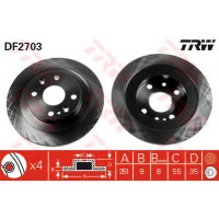 Kočioni disk TRW DF2703