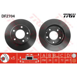 Kočioni disk TRW DF2704