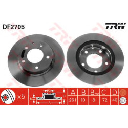Kočioni disk TRW DF2705