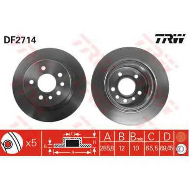Kočioni disk TRW DF2714
