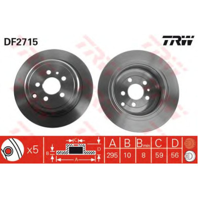 Kočioni disk TRW DF2715