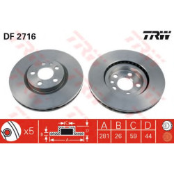 Kočioni disk TRW DF2716