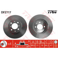 Kočioni disk TRW DF2717