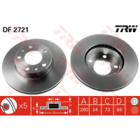 Kočioni disk TRW DF2721