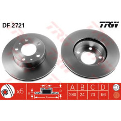 Kočioni disk TRW DF2721