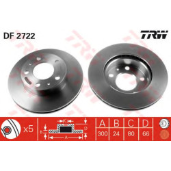 Kočioni disk TRW DF2722
