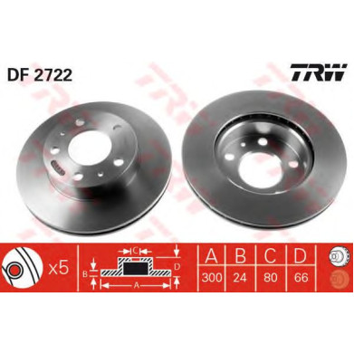 Kočioni disk TRW DF2722