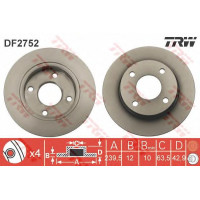 Kočioni disk TRW DF2752