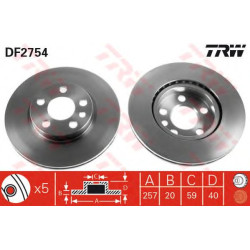 Kočioni disk TRW DF2754