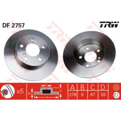 Kočioni disk TRW DF2757