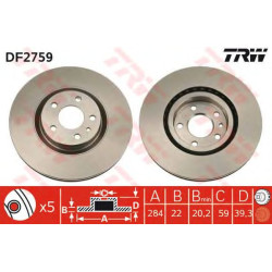 Kočioni disk TRW DF2759