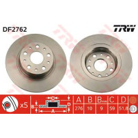 Kočioni disk TRW DF2762