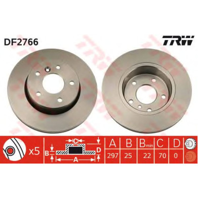Kočioni disk TRW DF2766