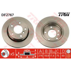 Kočioni disk TRW DF2767